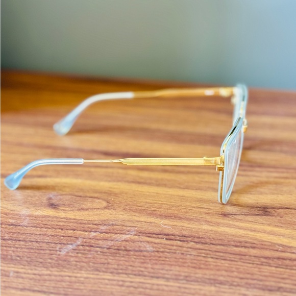 KALEOS Eyewear NWOT “Wood” glasses frame in light blue and gold. From Spain. - Picture 3 of 10